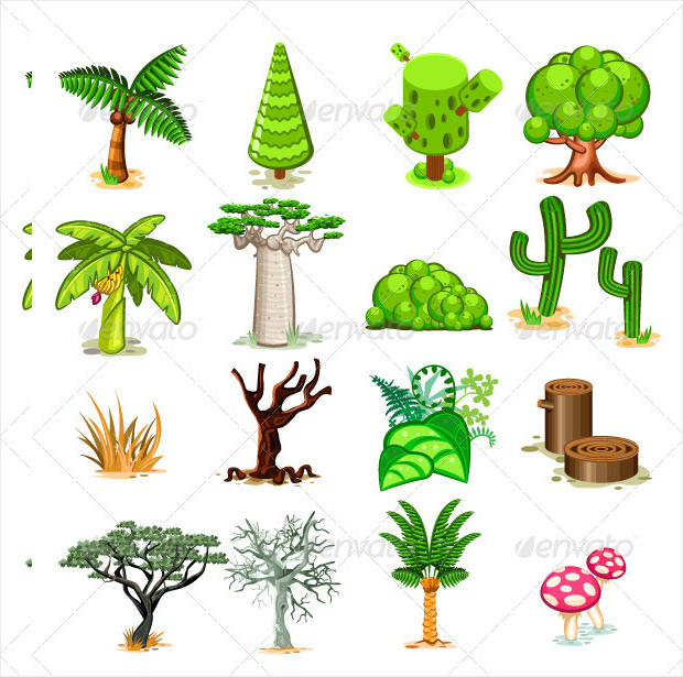 tree vector pack collection download