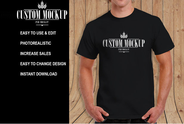 custom t shirt mock up template