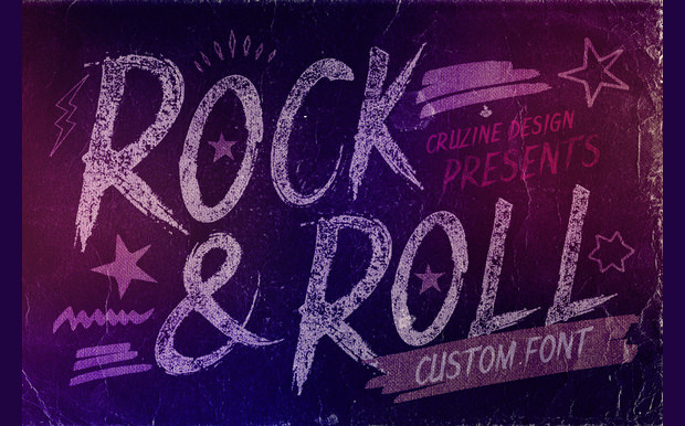 rocknroll music font