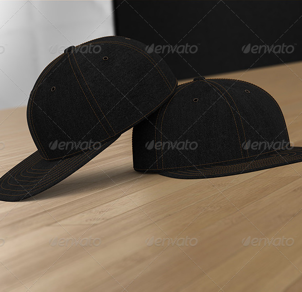 set of cool black caps