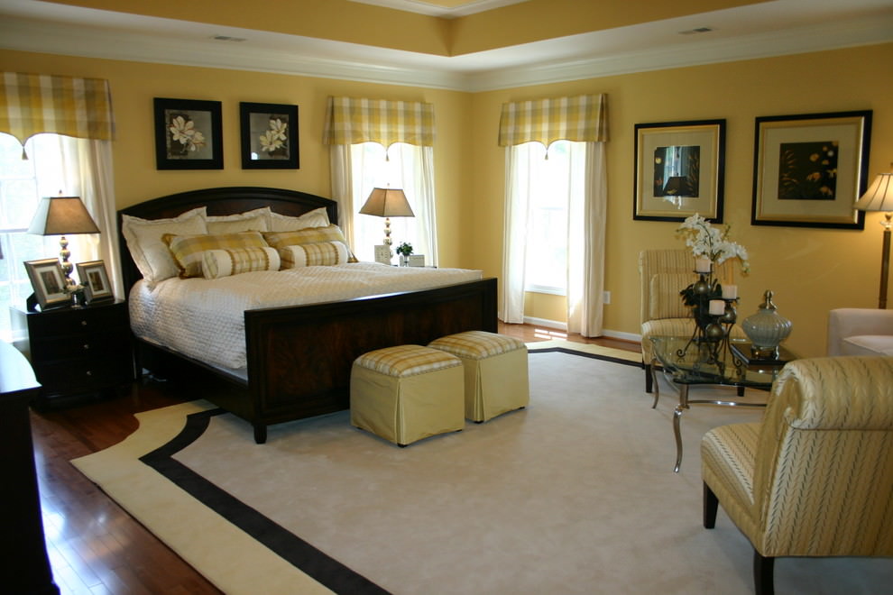cherry yellow color bedroom design