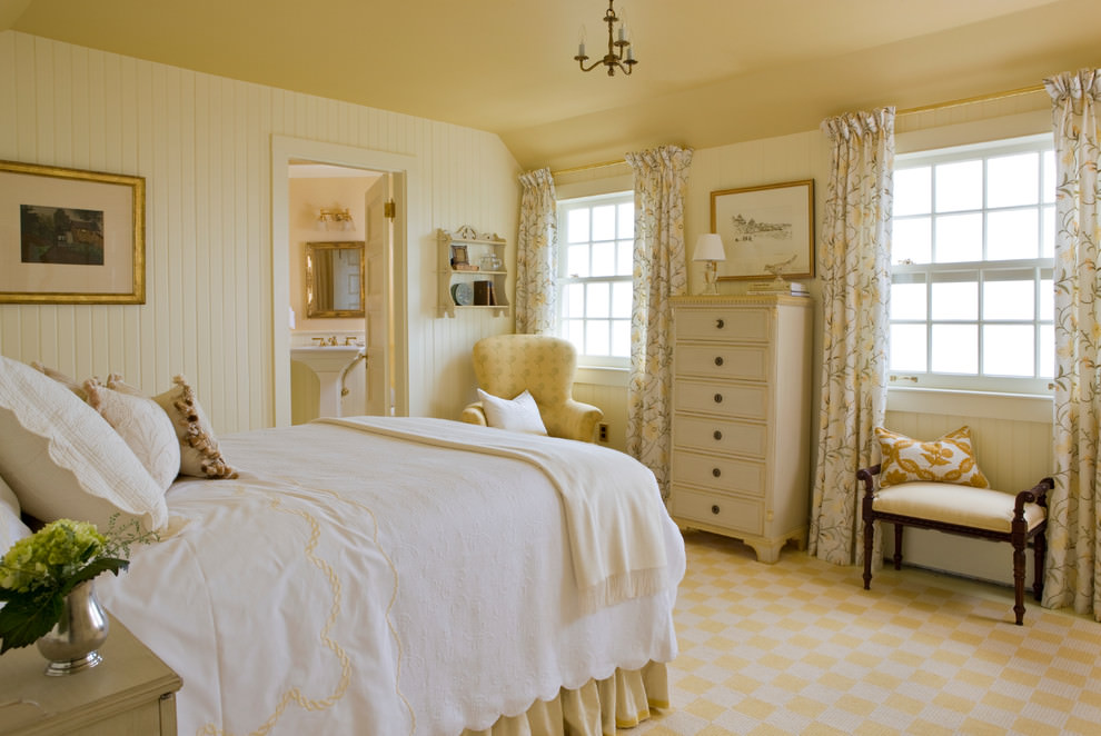 victorian yellow bedroom design