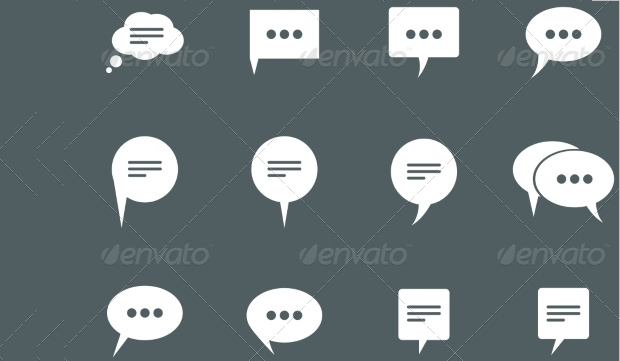 chat icons set