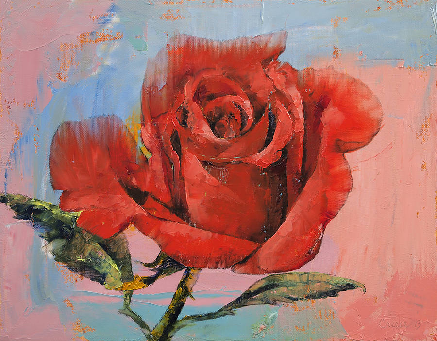beautiful rose painting