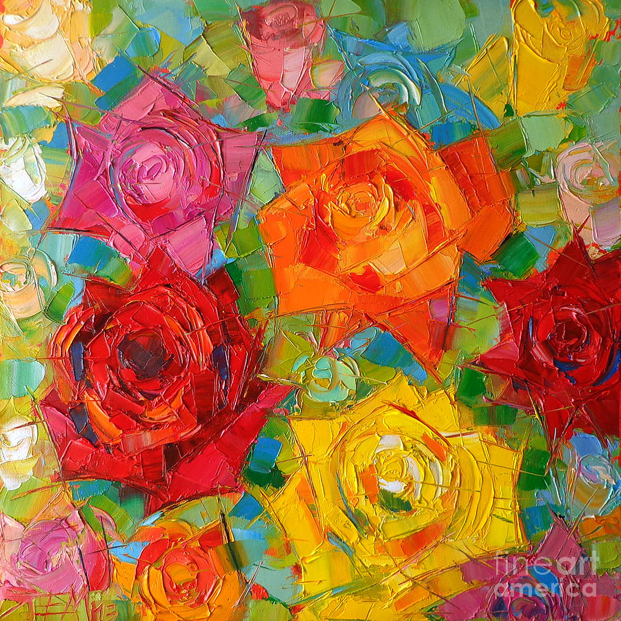 elegant rose flowers painting