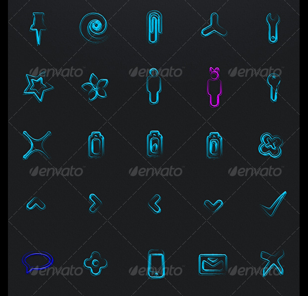 cool illistration of editabe icons