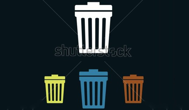 trash can flat icons