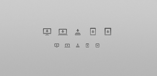 set of save icons