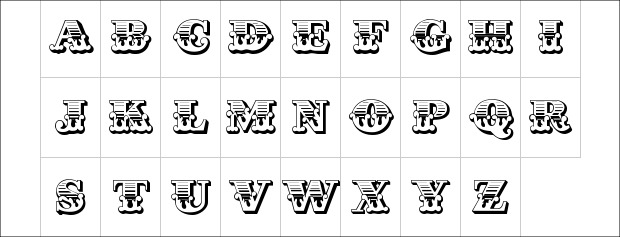 cast iron western fonts