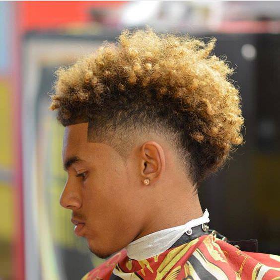 african fade haircut with colour