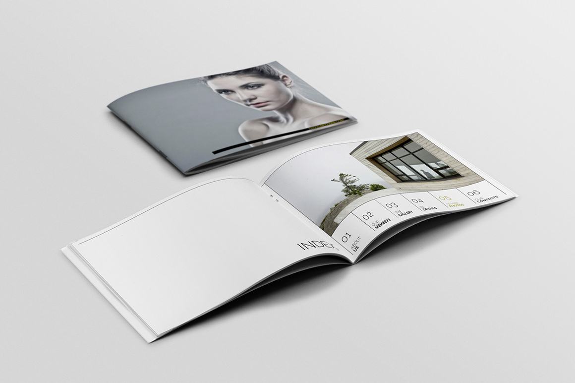 Download 25+ Printable A4 Landscape Brochure Mockups - PSD Download ... PSD Mockup Templates