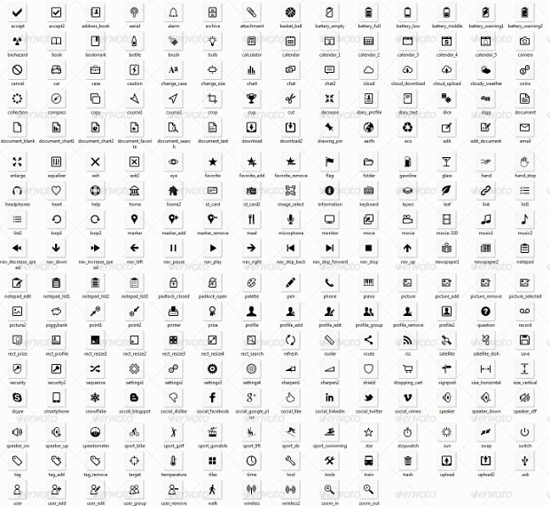 200 unique metro style icons
