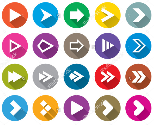 25 metro style buttons