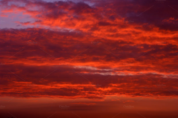 red sky texture with sunset