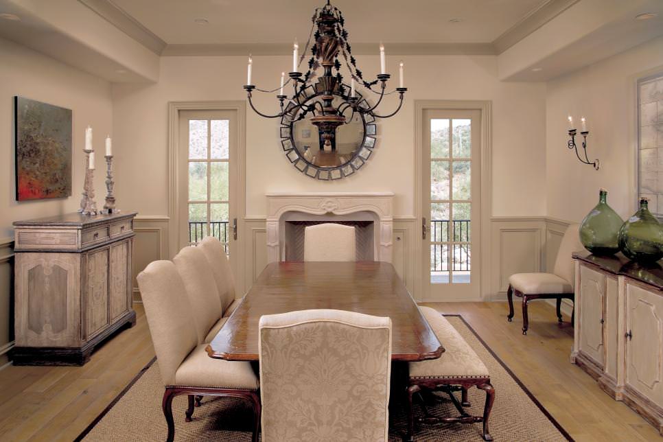 elegant cream colored dining room design