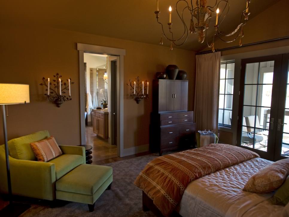 master bedroom with ornate chandelier