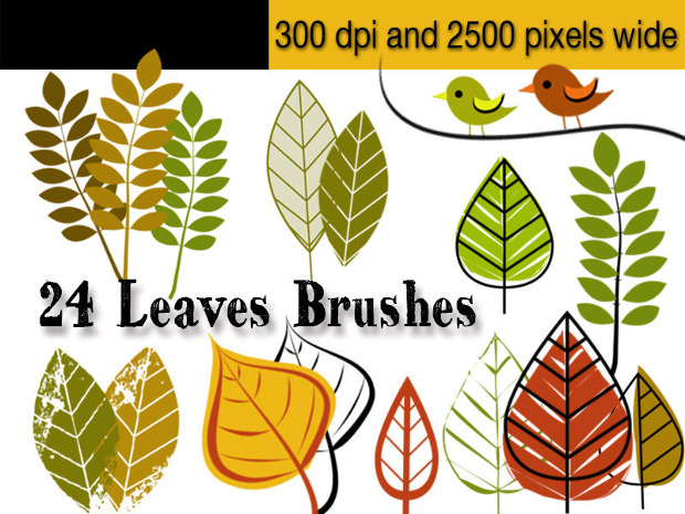 photoshop leaf brushes