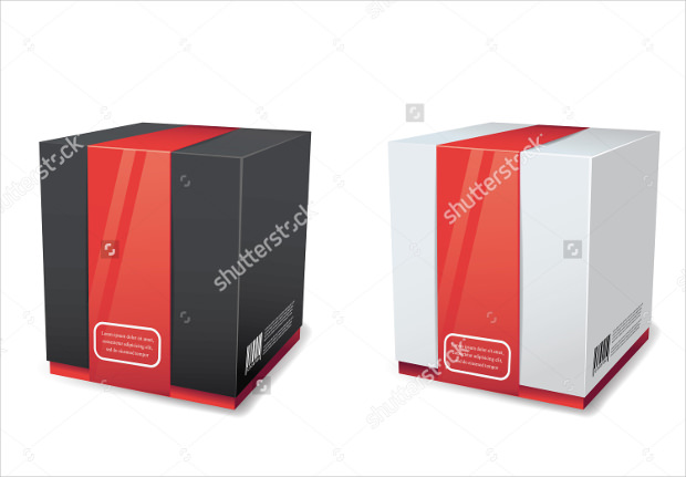 empty package box mock up