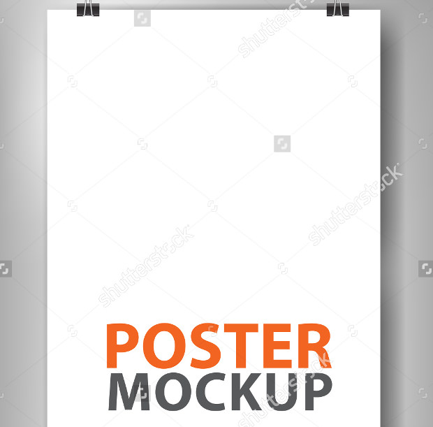 poster mockup vector
