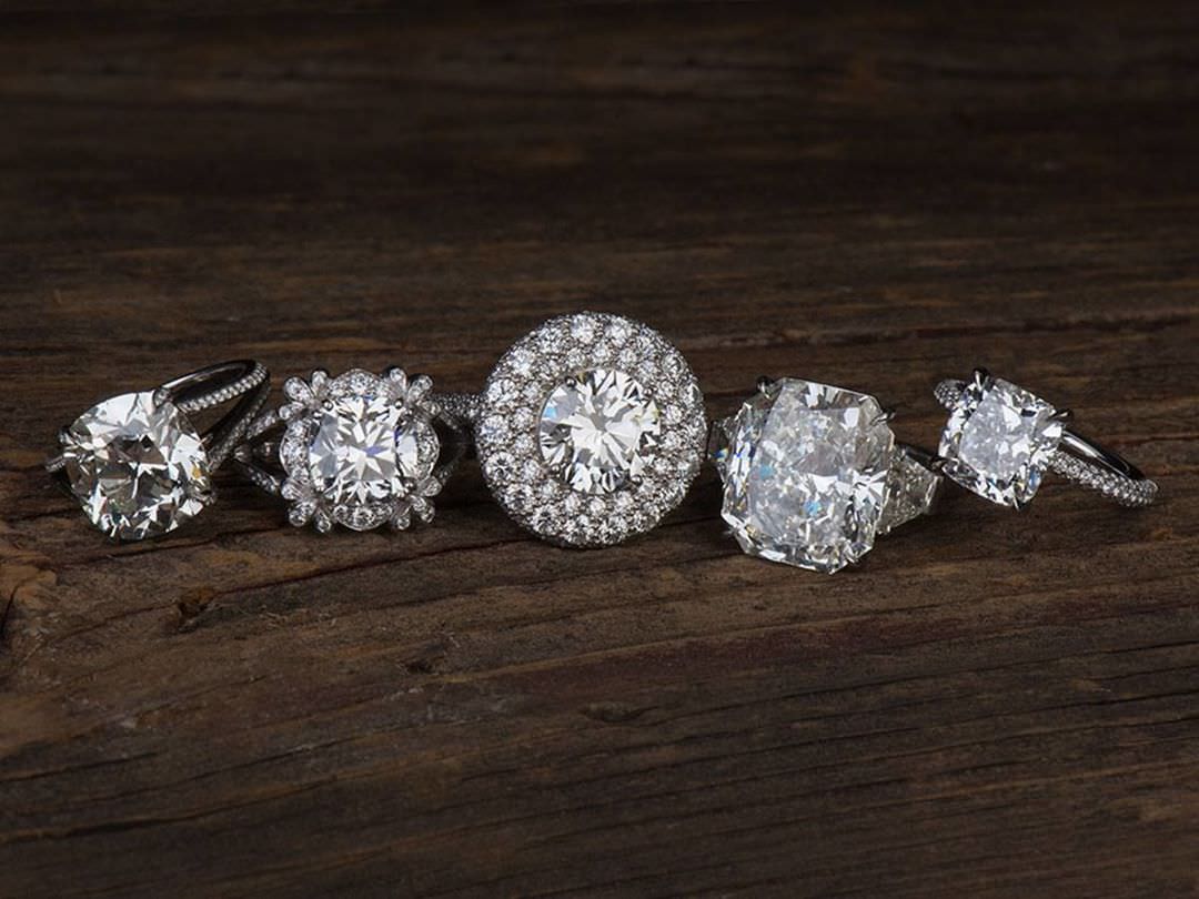 shiny diamond rings