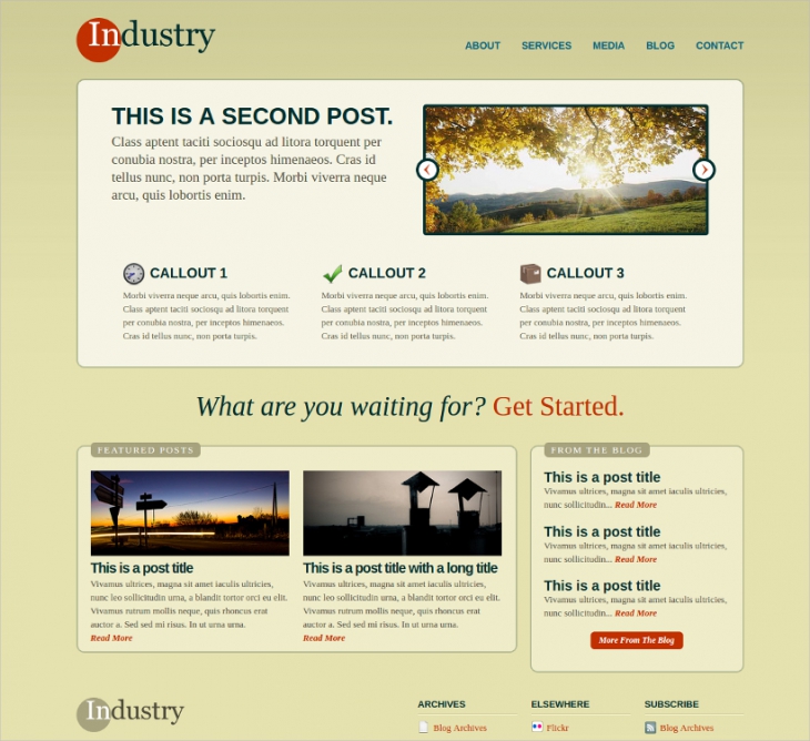industry business website template