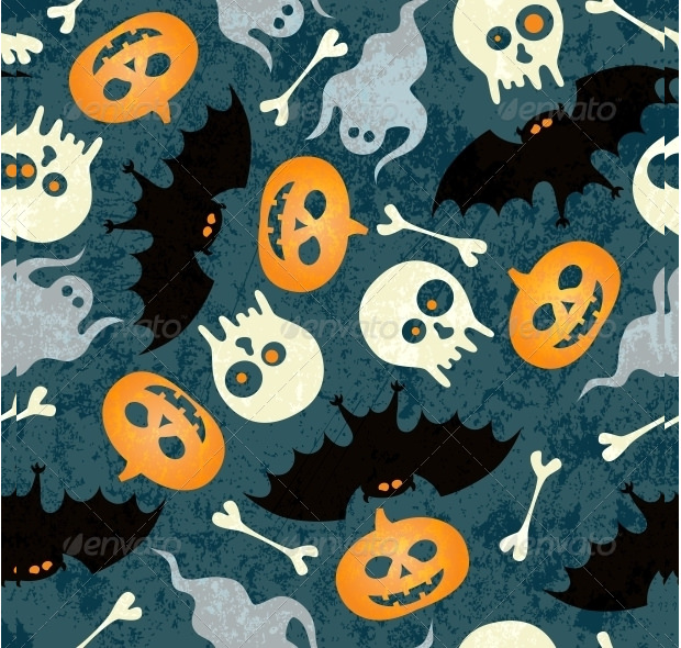 seamless scary pumpkin carving patterns