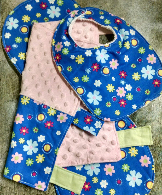 baby burp cloth pattern set