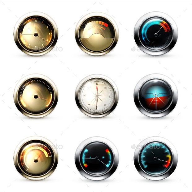 measuring devices icons