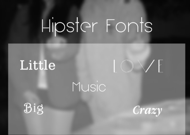 hipster fonts