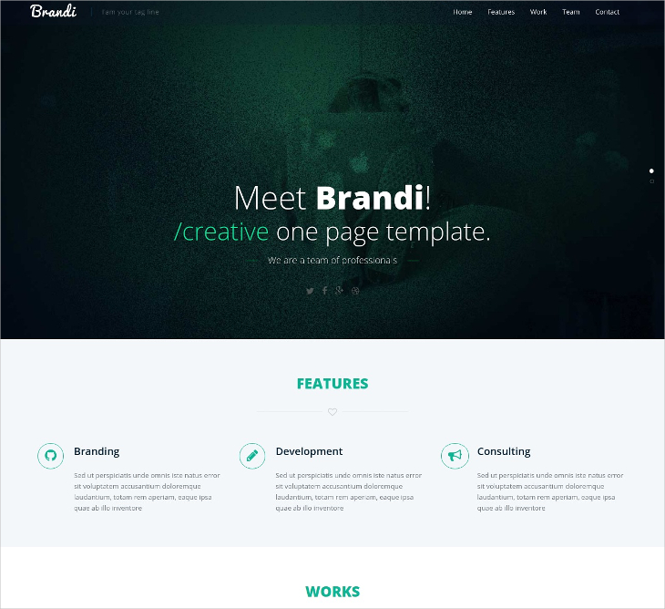 one page business template1