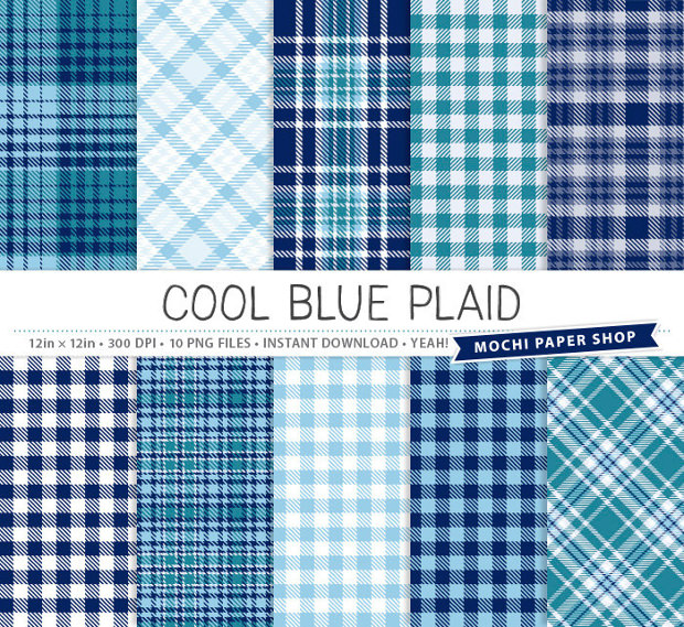 blue plaid pattern