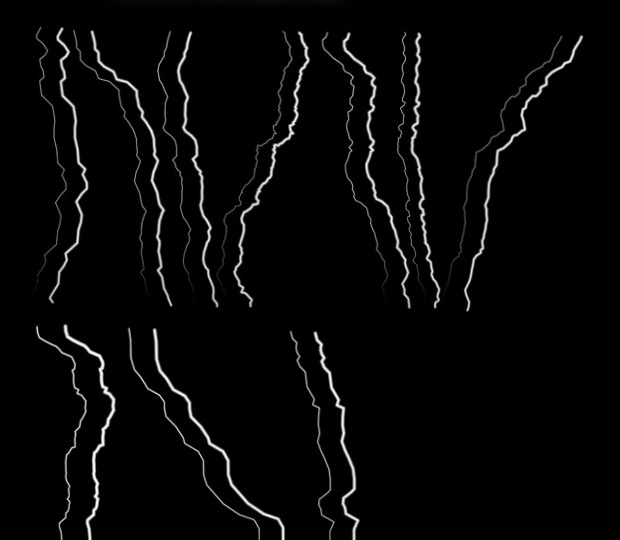 collection of radiant lightning brushes
