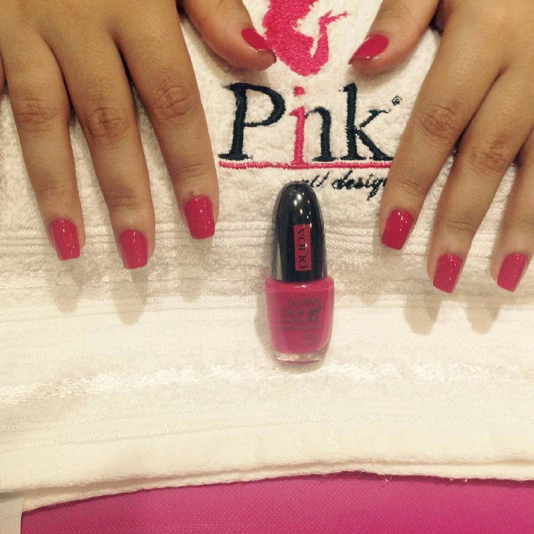 unique pink nail design