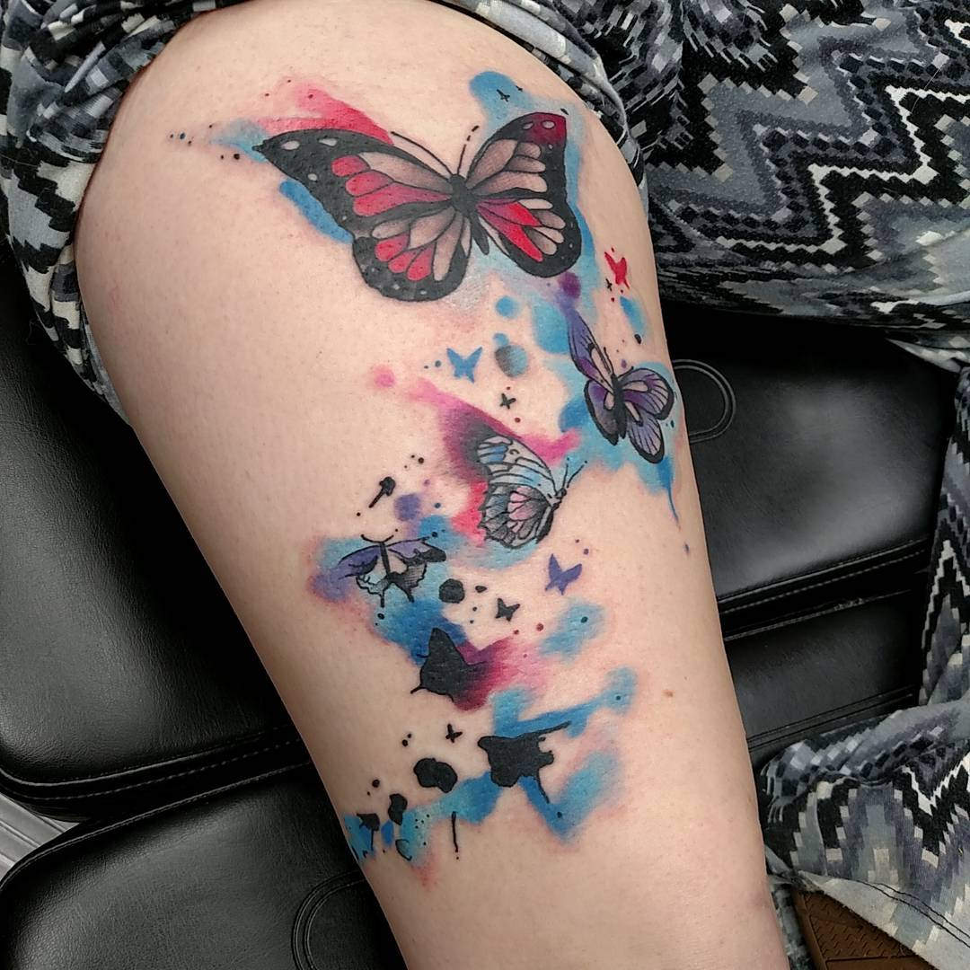 water color butterfly tattoos