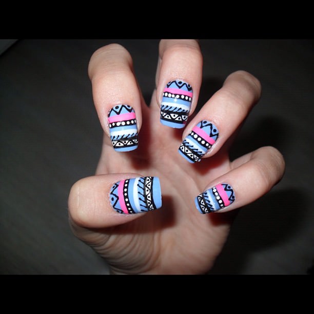 colorful nail design