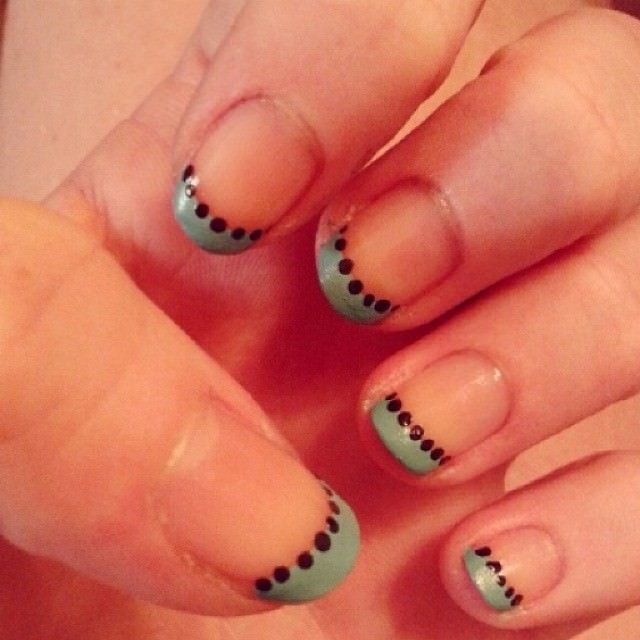classy dots on nails