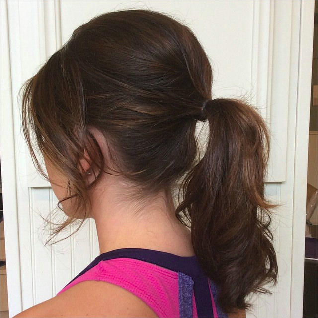 pretty ponytail for mid length hair