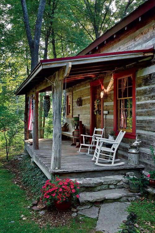 vintage style rustic porch design