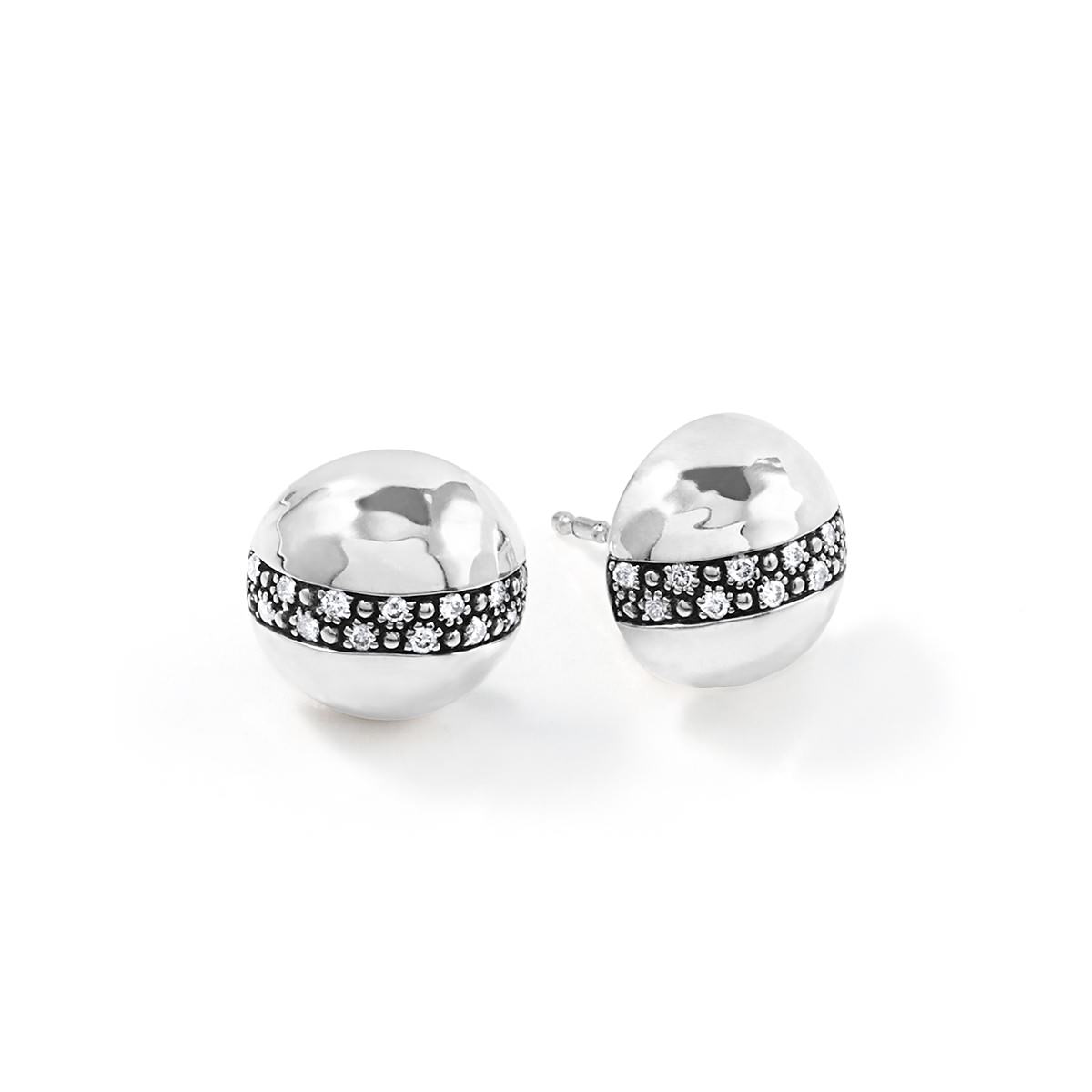 sperical shape silver earrings