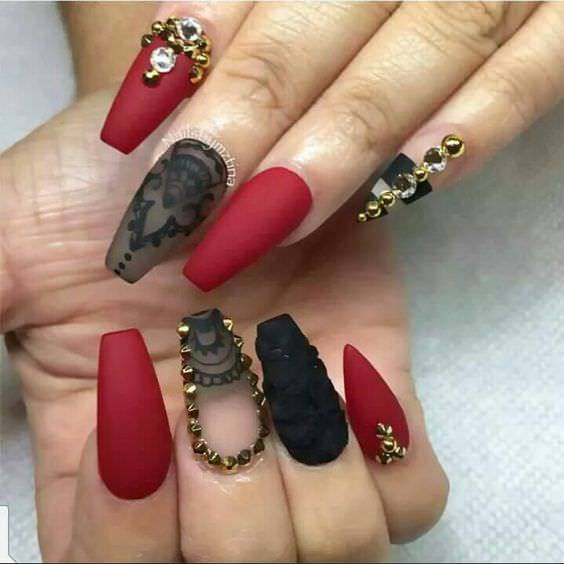 29+ Red and Black Nail Art Designs, Ideas | Design Trends ...