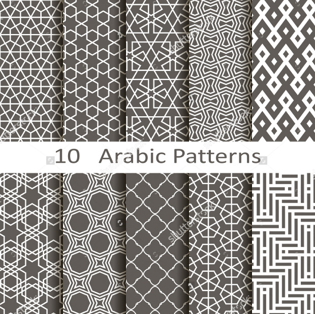 10 collection of arabic patterns