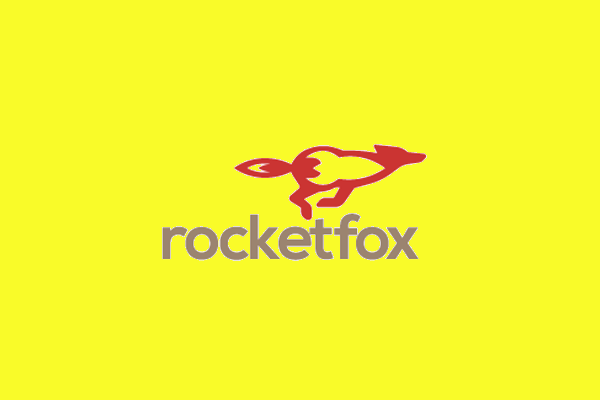 rocket fox logo design