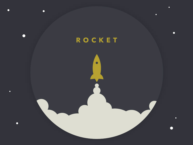retro style rocket logo design1