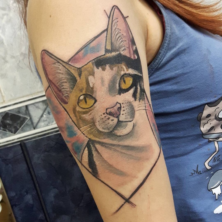 cat tattoo design for women