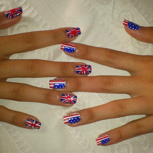 nice patriotic nail design