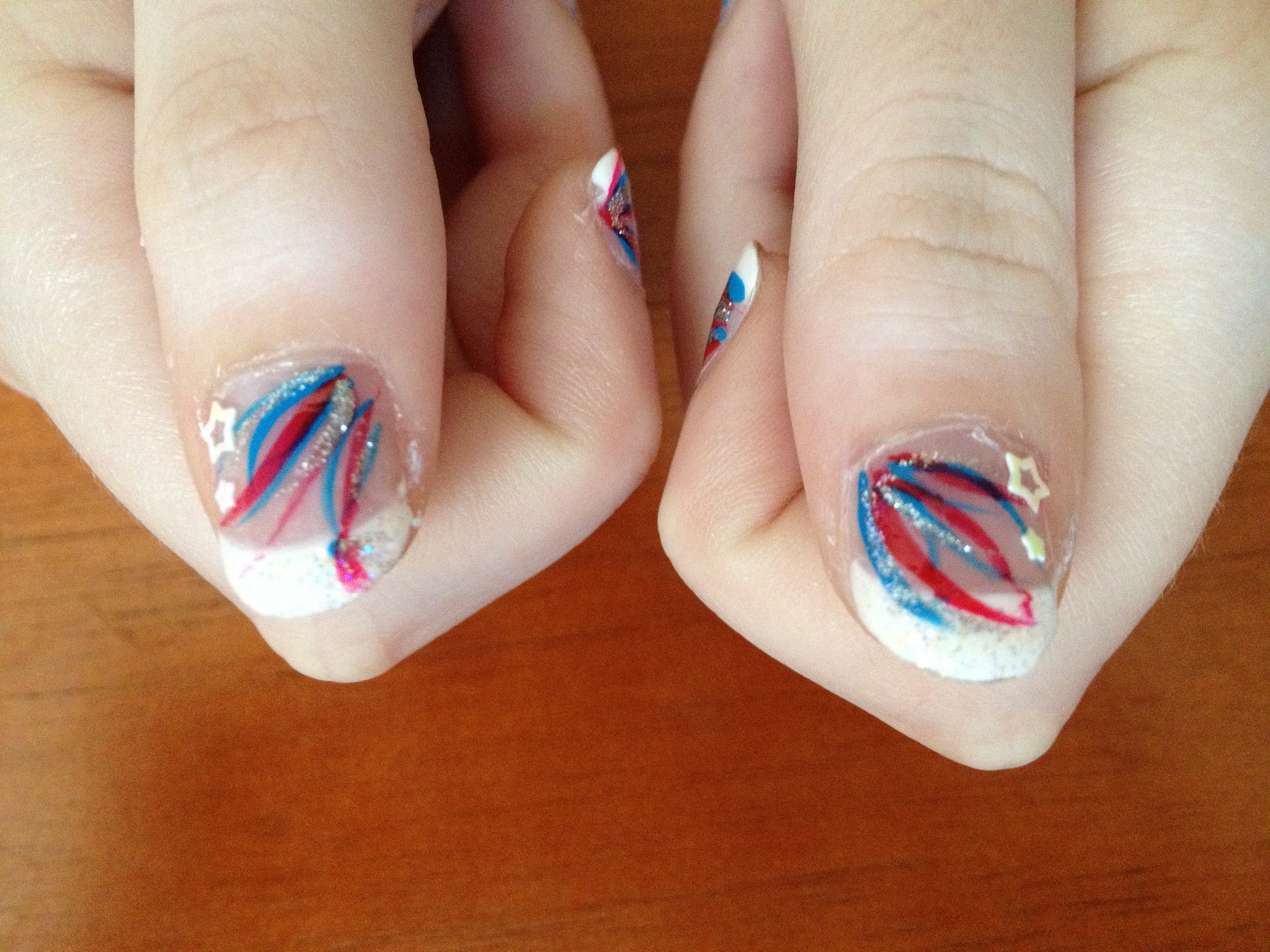 french patriotic nail design