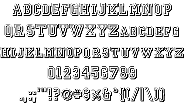 drop shadow font style