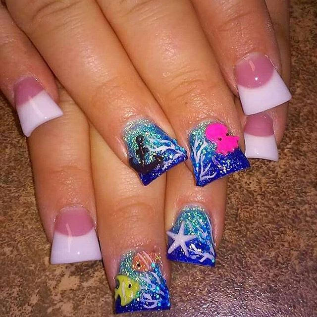 3 d nail designs for square shape nails