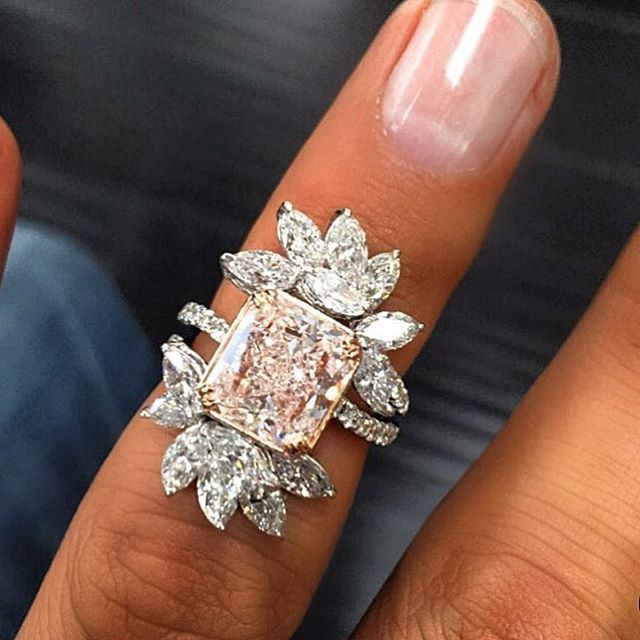fancy pink diamond engagement ring