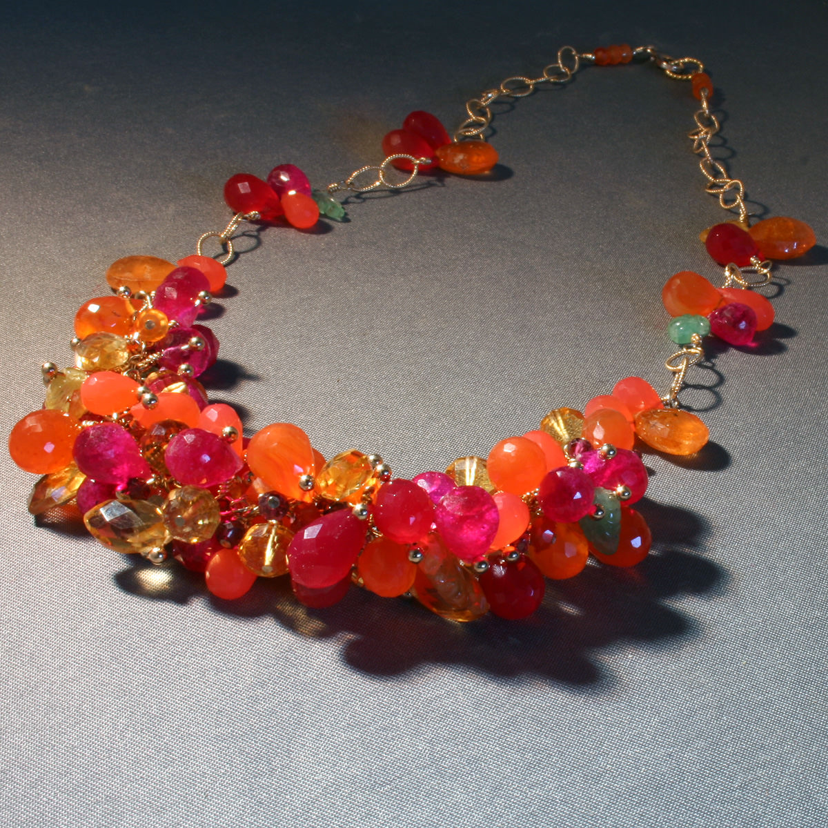 colorful tropical necklace